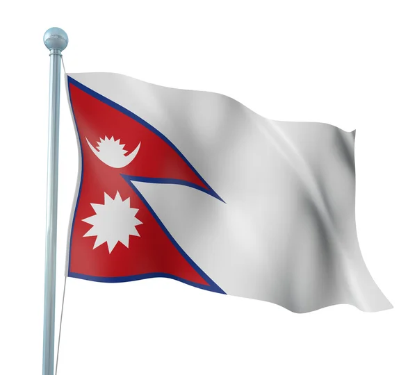 Nepal Flag Detail Render — Stockfoto