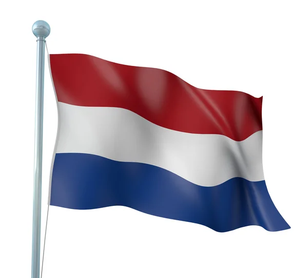 Niederlande Flagge Detail Rendering — Stockfoto