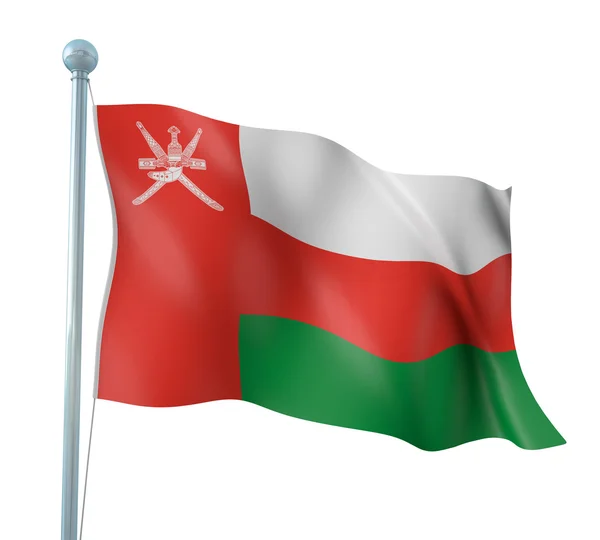 Oman Flag Detail Render — Stock Photo, Image