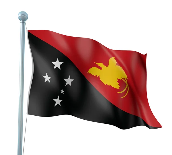 Papua New Guinea Flag Detail Render — Stock Photo, Image