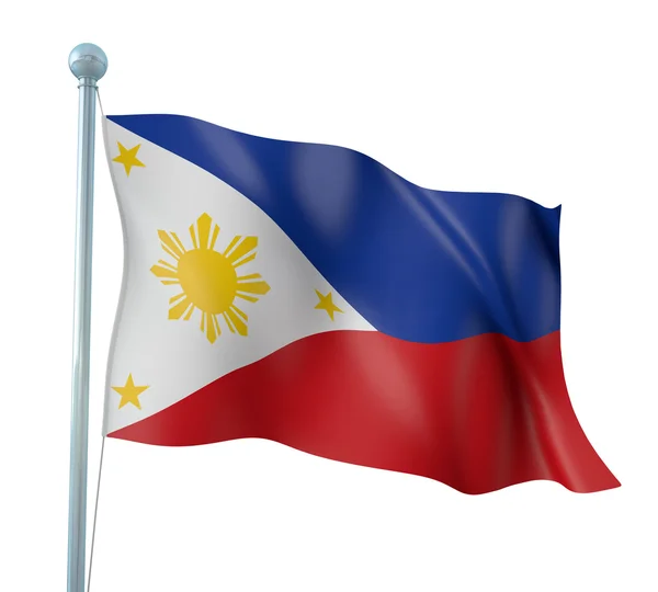 Philippinische Flagge Detail-Rendering — Stockfoto