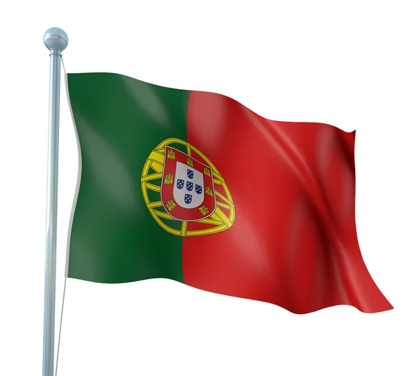 Portugal Bandera Detalle Render — Foto de Stock