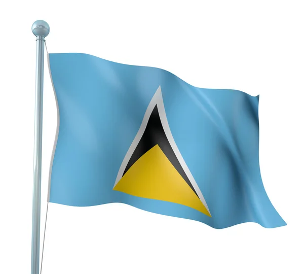 Saint lucia flag detail rendern — Stockfoto