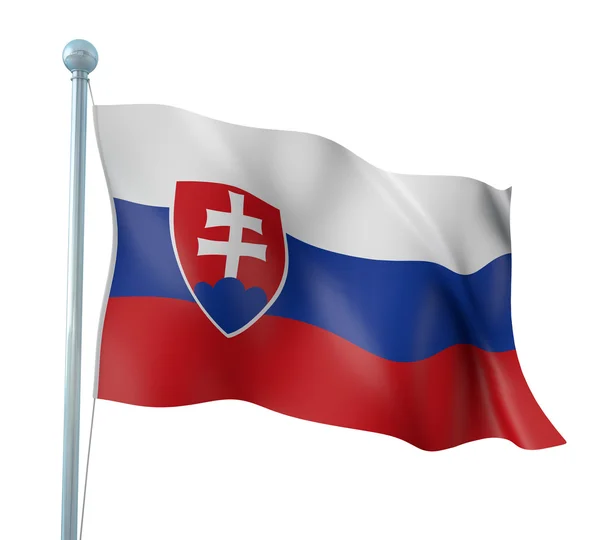 Detalhes da bandeira eslovaca Render — Fotografia de Stock