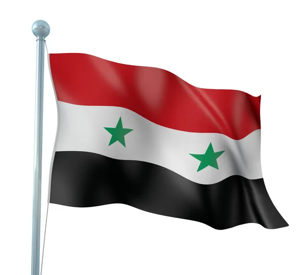 Bandera de Siria Detalle Render —  Fotos de Stock