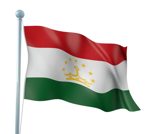 Tajikistan Flag Detail Render — Stock Photo, Image