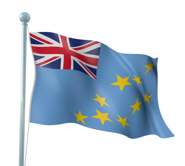 Tuvalu Flag Detail Render — Stock Photo, Image