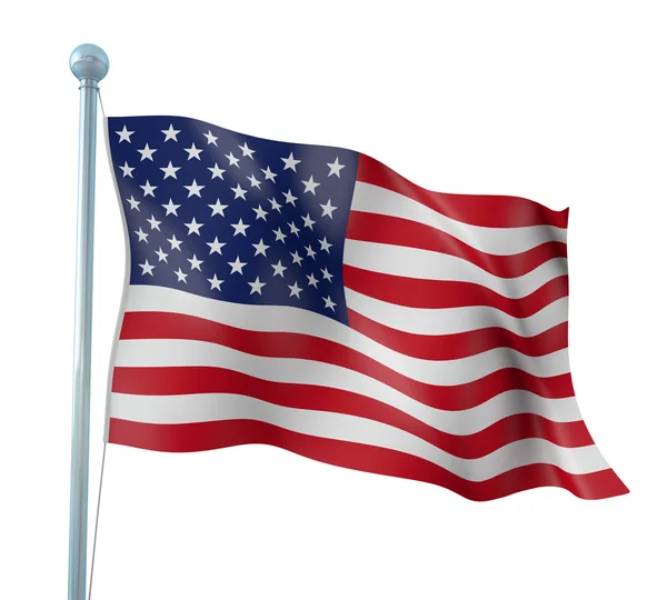 Vereinigte staaten von amerika flagge detail rendering — Stockfoto
