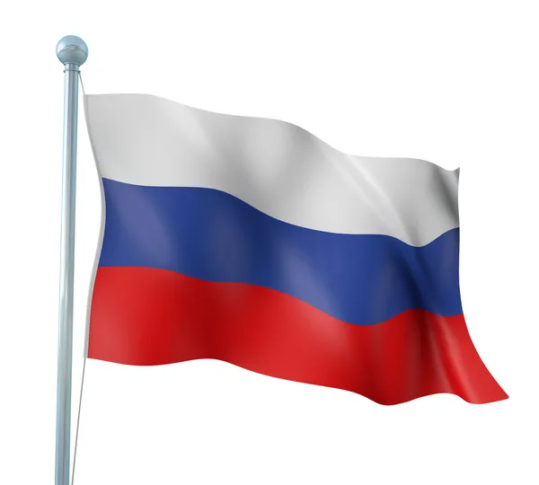 Прапор Росії докладно візуалізації Стокова Картинка