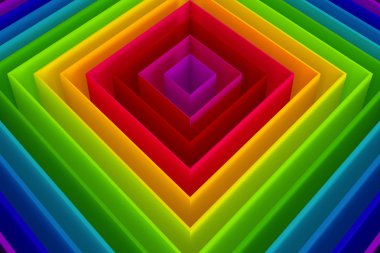 3D renkli kare arka plan