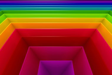 3D renkli kare arka plan