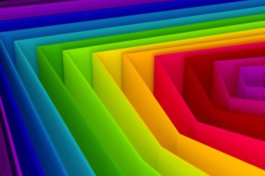 3D renkli kare arka plan