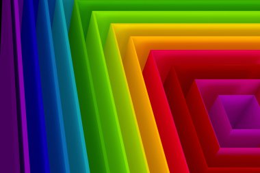 3D renkli kare arka plan