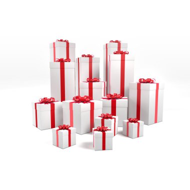 Kırmızı kurdeleli hediye kutusu