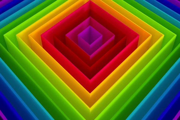 3D-kleurrijke vierkante achtergrond — Stockfoto