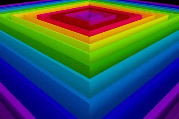 3D bunte quadratische Hintergrund — Stockfoto