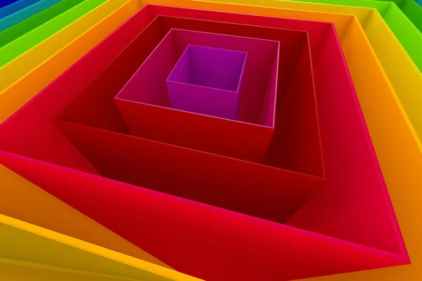 Fundo quadrado colorido 3D — Fotografia de Stock