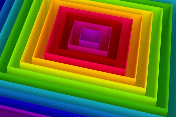 Fundo quadrado colorido 3D — Fotografia de Stock