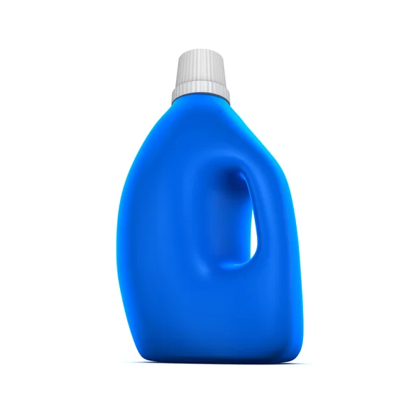Butelka z niebieskim detergentem — Zdjęcie stockowe
