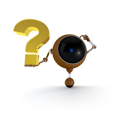 Robot tutmak soru işareti işareti
