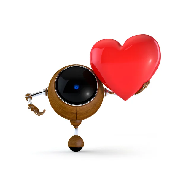 Robot and Hearts — Stock Photo, Image