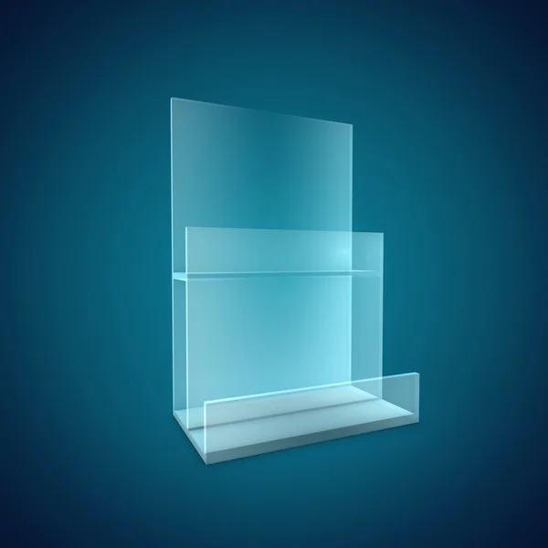 Blank Brochure Glass Holder — Stock Photo, Image