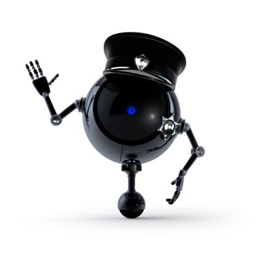 Robot göster: Merhaba işaret