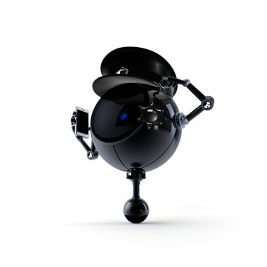 telefonda konuşurken robot