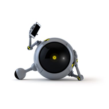 telefonda konuşurken robot