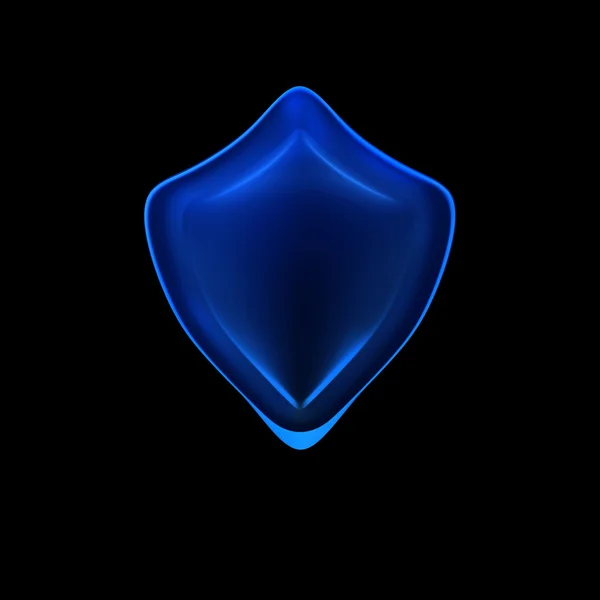 青い防衛アイコン — ストック写真