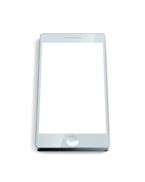 3D ілюстрація електронних пристроїв телефону ізольовані на білому — стокове фото