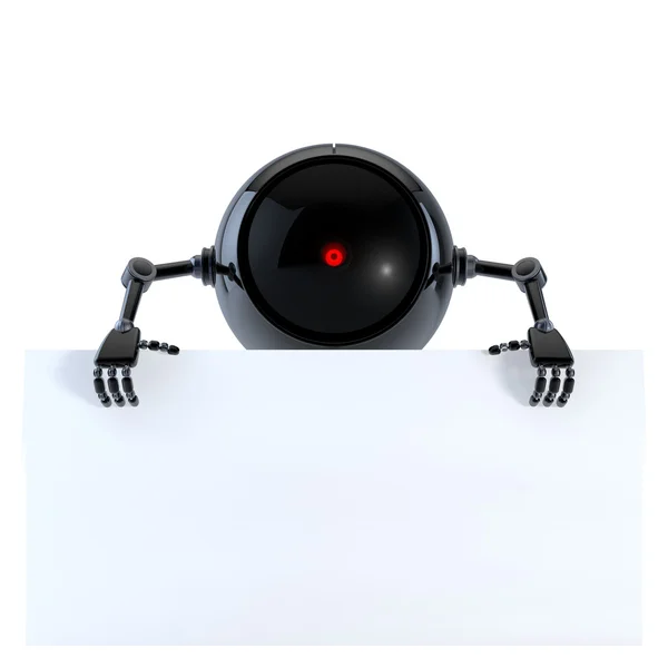 Robot with Board — Stock Photo, Image