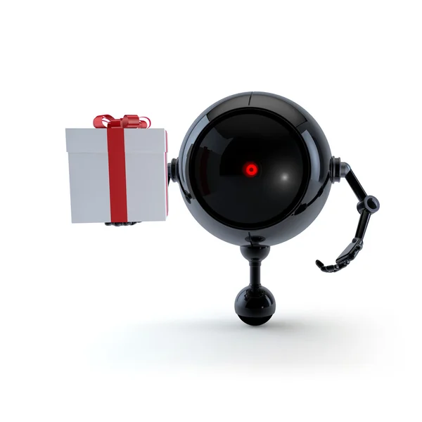 Robot tenere regalo — Foto Stock