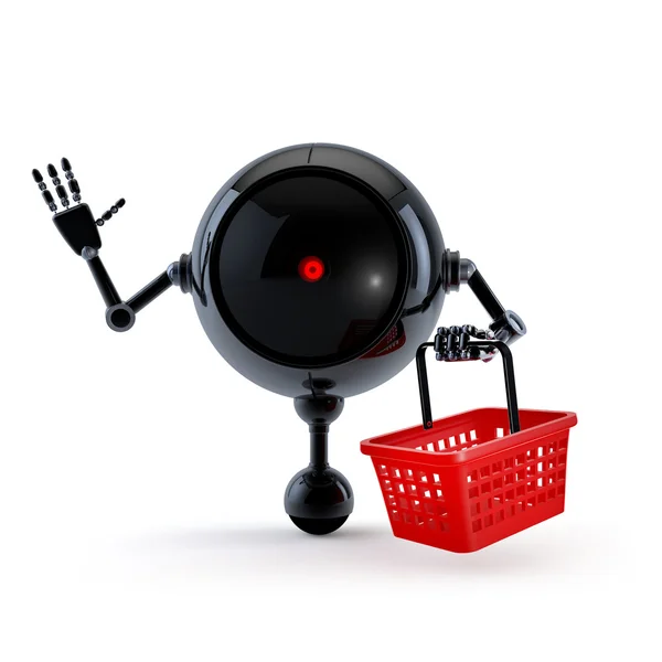 Robot v supermarketu — Stock fotografie