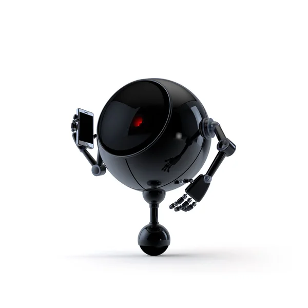 Robot Parlare al telefono — Foto Stock