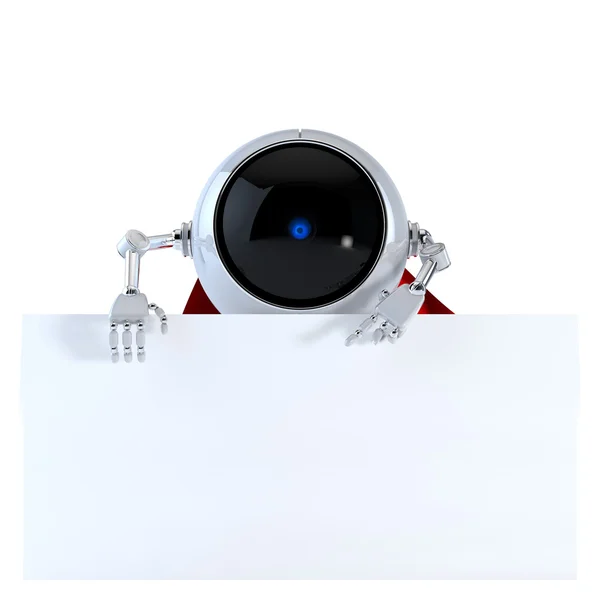 Robot med styrelsen — Stockfoto
