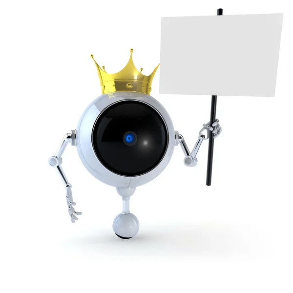 Robot with Board — Stock Photo, Image