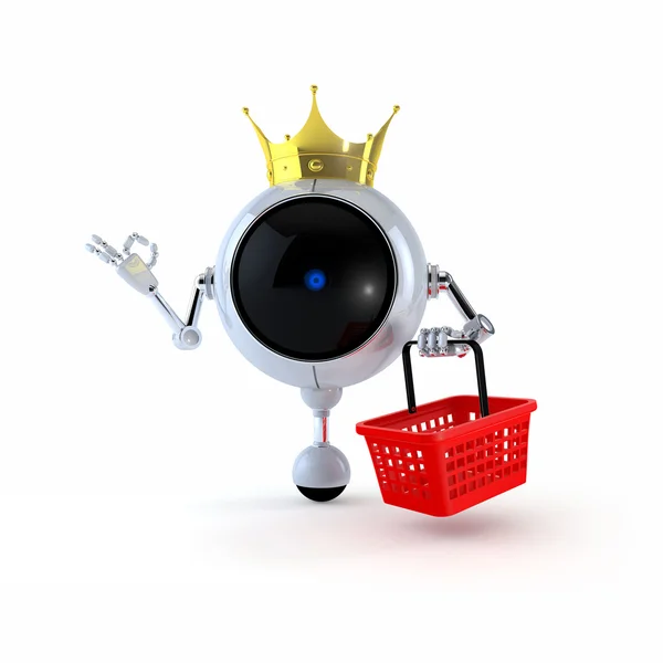 Robot in de supermarkt — Stockfoto
