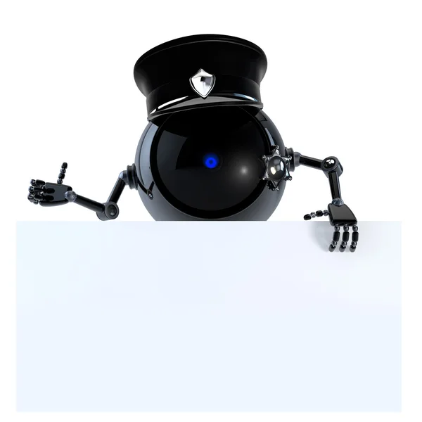 Robot with Board — Stock Photo, Image