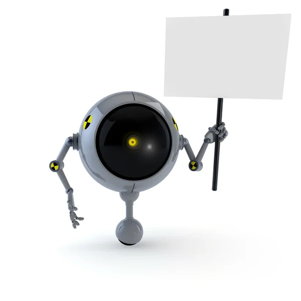 Robot with Board — Stock Photo, Image