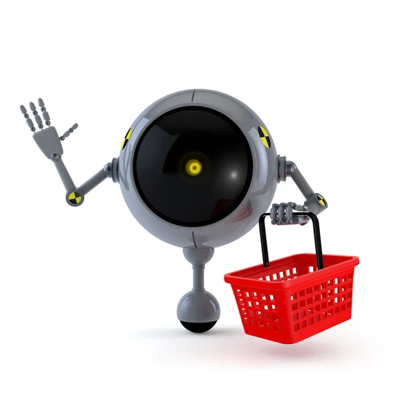 Robot i snabbköpet — Stockfoto