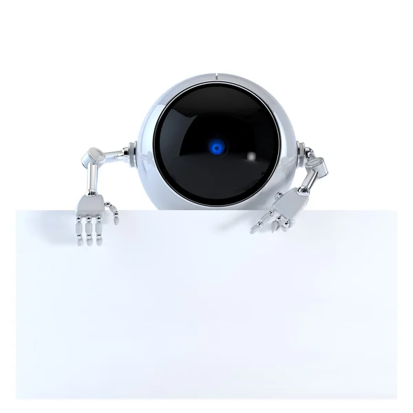 Robot con tablero — Foto de Stock