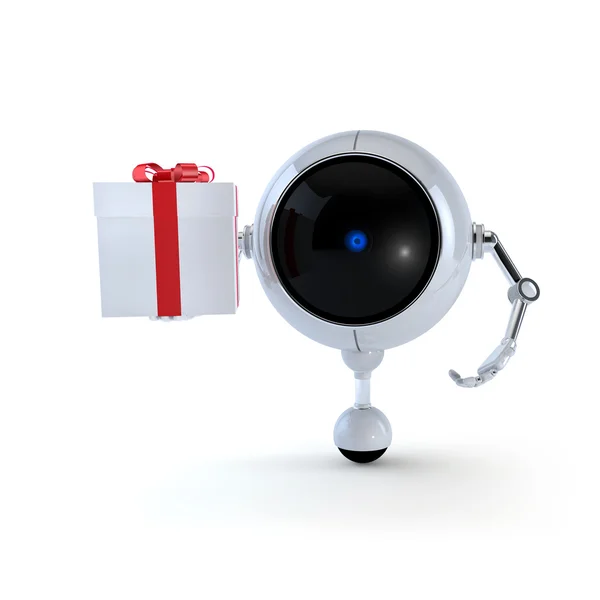 Robot guardar regalo — Foto de Stock