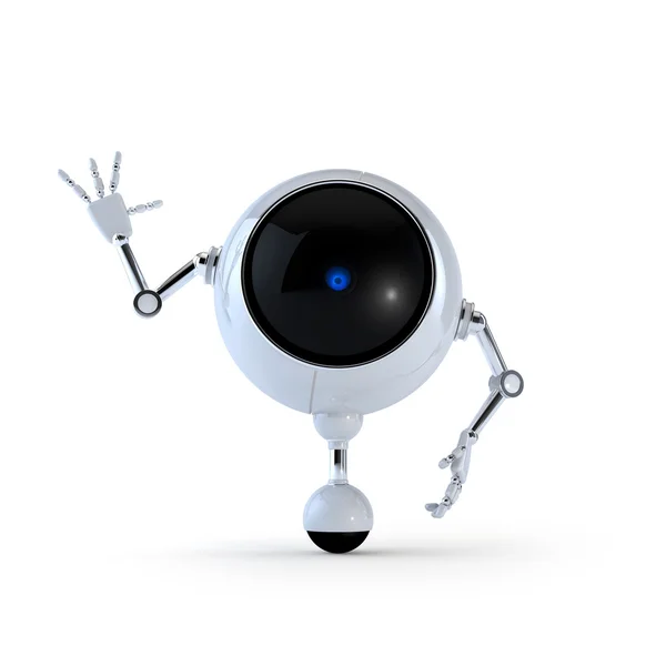 Robot Hallo teken weergeven — Stockfoto