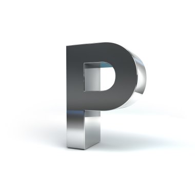 metal alfabe karakteri p