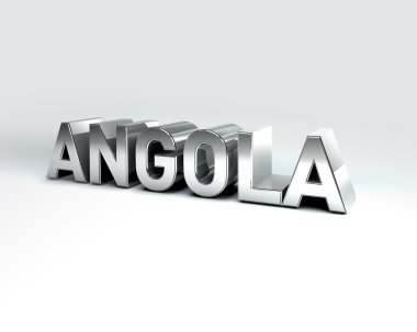 3D ülke metin Angola