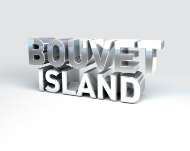 3D ülke metin bouvet Adası