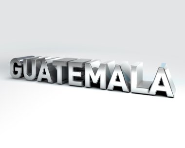 3D ülke metin Guatemala