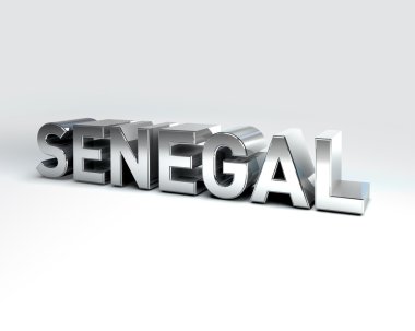 3D ülke metin Senegal