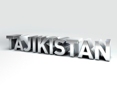 3D ülke metin Tacikistan